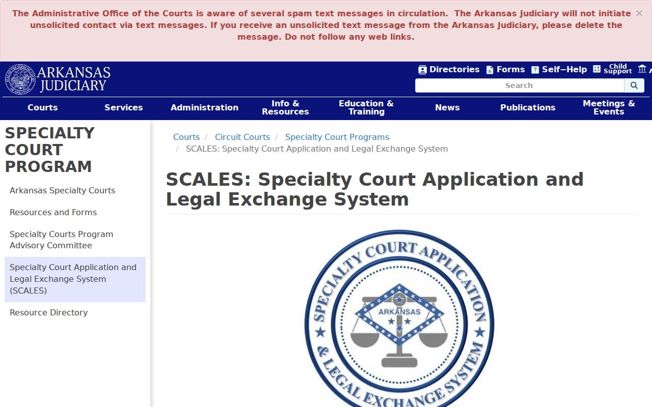 Yell County court docket specialty court system context